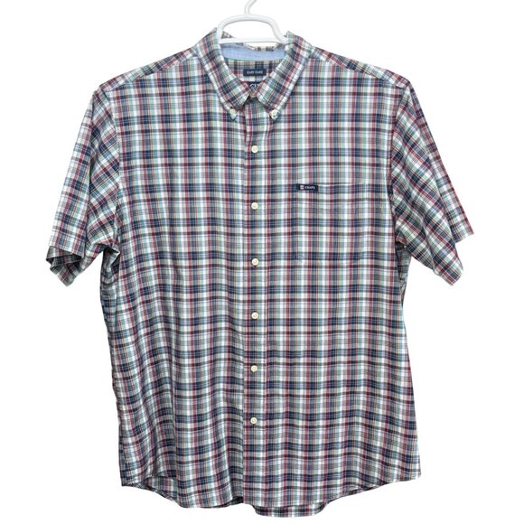 Chaps Men’s XL Plaid Short Sleeve Button-Down Shirt Multicolor Classic Fit - Picture 1 of 7